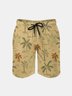 Men's Swim Trunks Hawaiian Tropical Palm Tree Beach Shorts with Pockets