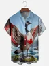 Moisture-wicking Canada Day Flag Funny Chest Pocket Casual Shirt