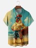 Moisture-wicking Strong Chicken Beach Chest Pocket Hawaiian Shirt