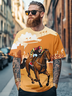 Men's Art Horse Festival Fitted T-shirts