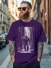 Men's Bigfoot Art Print Fitted T-shirts