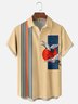 Moisture-wicking Japanese Ukiyo-e Crane Chest Pocket Bowling Shirt