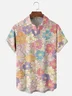 Moisture-wicking Fun Intricate Floral Chest Pocket Hawaiian Shirt