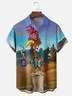 Moisture-wicking coffee drinking chicken Chest Pocket Hawaiian Shirt