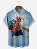 Moisture Wicking Funny Screaming Chicken Chest Pocket Hawaiian Shirt