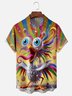 Moisture Wicking Funny Chicken Chest Pocket Hawaiian Shirt