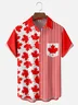 Moisture-wicking Canada Day Maple Leaf Chest Pocket Casual Shirt