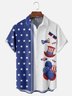 Moisture-wicking American National Day Elements Chest Pocket Hawaiian Shirt