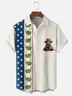 Moisture-wicking American Flag Cattle Chest Pocket Casual Shirt