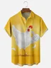 Moisture Wicking Funny Chicken Chest Pocket Hawaiian Shirt