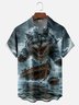 Moisture Wicking Pirate Cat Chest Pocket Hawaiian Shirt