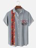 Moisture-wicking American National Day Chicken Chest Pocket Bowling Shirt