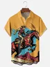 Moisture Wicking Western Denim Chest Pocket Hawaiian Shirt