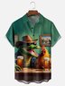 Moisture Wicking Fun Bar Croc Chicken Chest Pocket Hawaiian Shirt