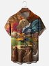 Moisture Wicking Fun Guitar Chicken Chest Pocket Hawaiian Shirt