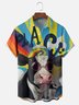 Moisture Wicking Cow Chest Pocket Hawaiian Shirt