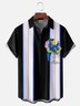 Moisture-wicking Art Illustrator Collaboration Parrot Chest Pocket Bowling Shirt