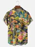 Moisture-wicking Flowers Japanese Culture Chest Pocket Casual Shirt