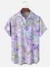 Moisture-wicking Floral Gradient Color Chest Pocket Hawaiian Shirt