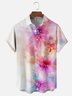 Moisture-wicking Floral Gradient Color Chest Pocket Hawaiian Shirt