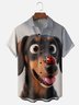 Moisture-wicking Dog Ladybug Chest Pocket Casual Shirt