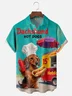 Moisture-wicking Dachshund Hot Dog Chest Pocket Casual Shirt