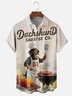 Moisture-wicking Dachshund BBQ Chest Pocket Casual Shirt