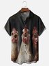 Moisture-wicking Screaming Chicken Chest Pocket Casual Shirt