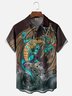 Hardaddy X Artist John Nelson Moisture-wicking Dragon vs Shark Chest Pocket Hawaiian Shirt