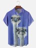 Moisture-wicking Ostrich Chest Pocket Hawaiian Shirt