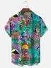 Moisture Wicking Marijuana Leaf Bigfoot Party Chest Pocket Hawaiian Shirt