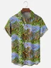 Moisture-Wicking Jurassic Dinosaur Chest Pocket Hawaiian Shirt