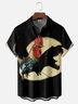 Moisture Wicking Funny Chicken Dinosaur Chest Pocket Hawaiian Shirt