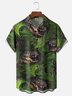 Moisture Wicking Jurassic T-Rex Chest Pocket Hawaiian Shirt