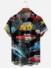 Moisture Wicking Vintage Car Chest Pocket Hawaiian Shirt