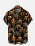 Moisture Wicking Metal Mechanical Octopus Turtle Crab Chest Pocket Hawaiian Shirt