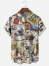 Moisture-Wicking Vintage Vacation City Chest Pocket Hawaiian Shirt
