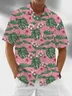 Moisture Wicking Tropical Floral Chest Pocket Hawaiian Shirt