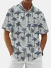 Moisture Wicking Tropical Botanical Chest Pocket Hawaiian Shirt