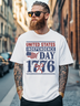 Men's Funny American Flag Independence Day Fitted T-shirts
