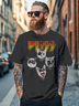 Men's Rock Punk Cats Band Fitted T-shirts