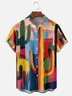 Moisture-wicking Cactus Chest Pocket Hawaiian Shirt