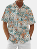 Moisture Wicking Abstract Ethnic Print Chest Pocket Hawaiian Shirt