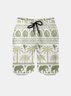 Men's Swim Trunks Hawaiian Tropical Palm Tree Beach Shorts with Pockets