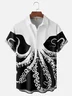 Moisture-wicking Octopus Chest Pocket Hawaiian Shirt