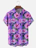 Moisture-wicking Floral Gradient Color Chest Pocket Hawaiian Shirt