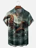 Moisture-wicking Giant Octopus Ocean Cthulhu Chest Pocket Casual Shirt