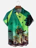 Moisture-wicking Diver Avant-garde Illustration Chest Pocket Hawaiian Shirt