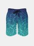 Men's Swim Trunks Hawaiian Tropical Palm Tree Beach Shorts with Pockets