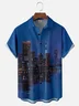 Hardaddy X Artist Clayziq Moisture-wicking Beach Building Scenery Chest Pocket Hawaiian Shirt